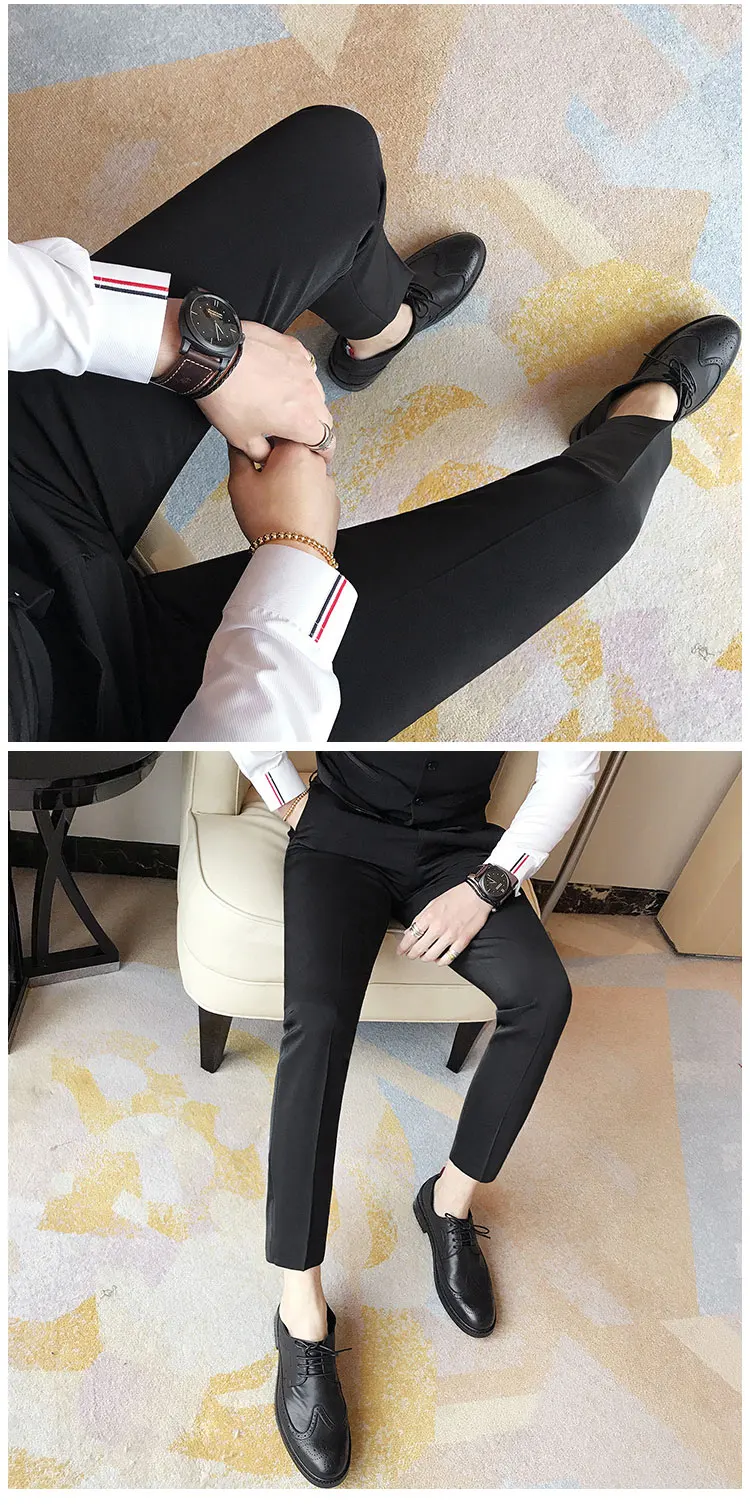 Весенние и летние мужские брюки, модные чисто белые брюки, модные японские стильные простые деловые повседневные брюки для мужчин