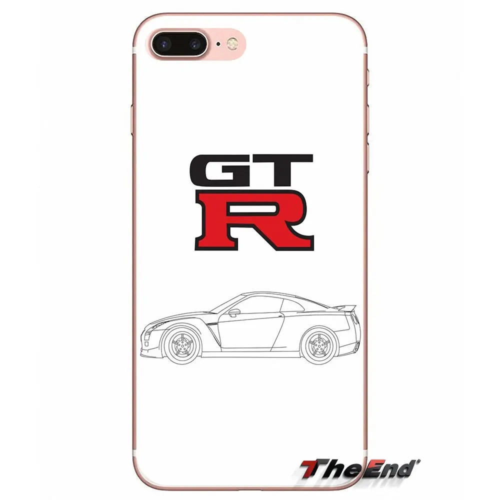 NISSAN GTR металлический логотип прозрачный ТПУ чехол 2 для Samsung Galaxy Note 3 4 5 Grand Core Prime S3 S4