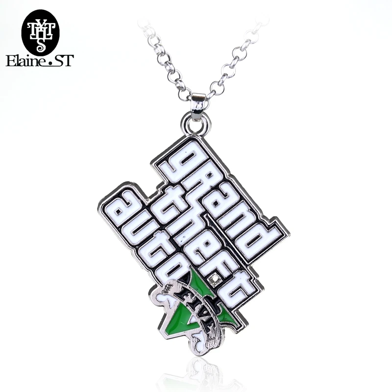 Оптовая продажа классические ожерелья и подвески из игры PS4 GTA 5 ожерелье Grand Men Theft