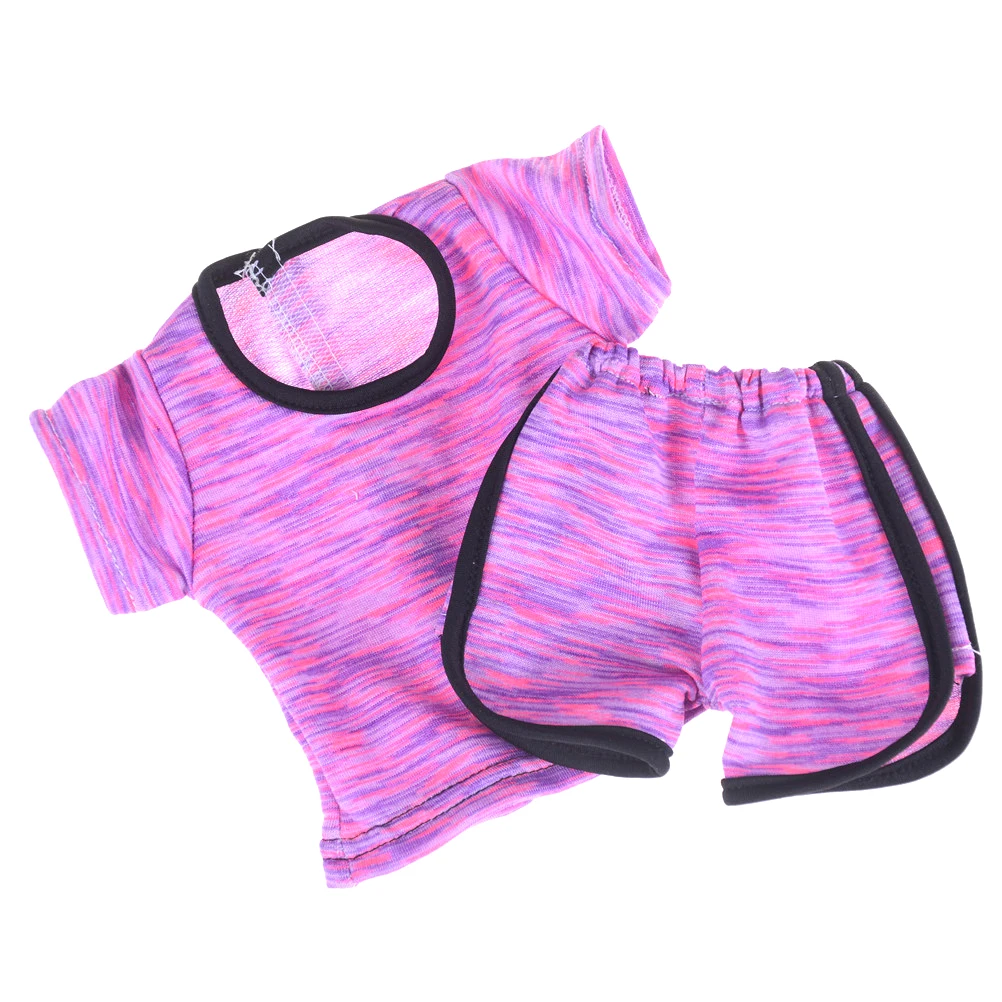 Two piece Suit for 18 inch American Girl Dolls Accessories Sportswear T shirt Pants Our Generation