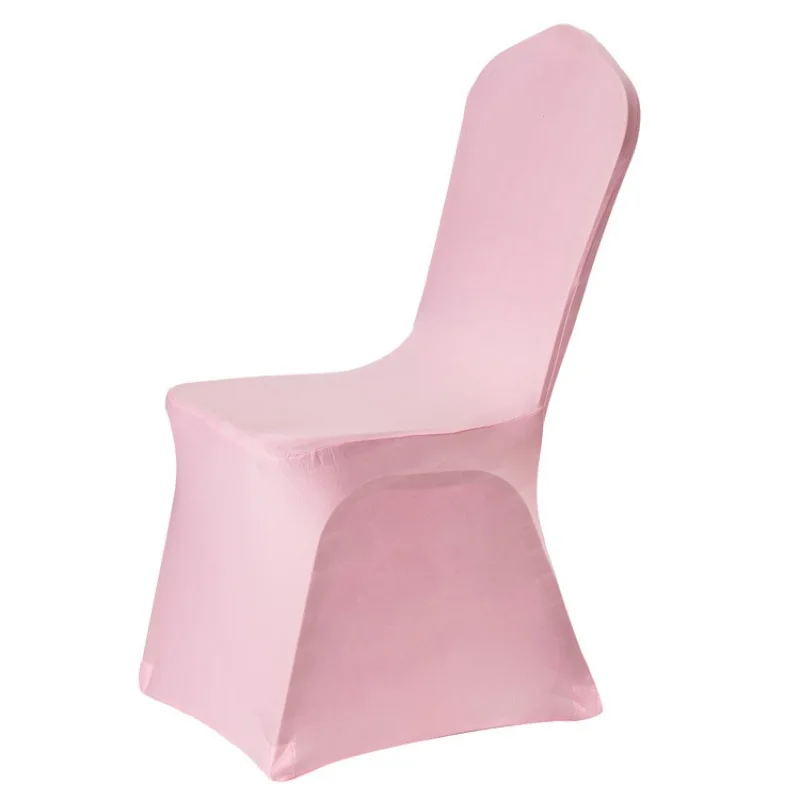 Съемный чехол для стула тянущийся эластичные Чехлы ресторан для свадеб банкета складной чехол на отельные стулья Новинка 0259 - Цвет: Розовый