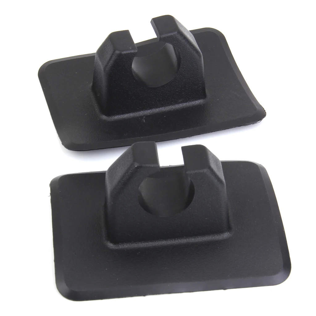 2PCs PVC Kayak Canoe Boat Rubber Dinghy Paddle Oar Keeper Mount Hook Push Pole Rod Clips Black