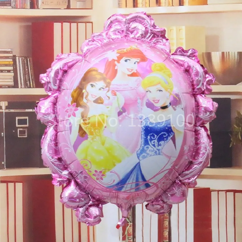 2pcs/lot Cinderella Snow White Princess Big Mirror Globos Foil Balloons Birthday Party Supplies