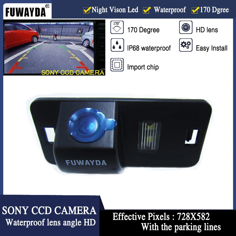 Парковочная камера заднего вида FUWAYDA для SONY CCD резервная Видеосистема с