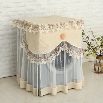 

floral Style lace Washing Machine Cover 60*60*85cm Dust proof protector Washing machine protective cover