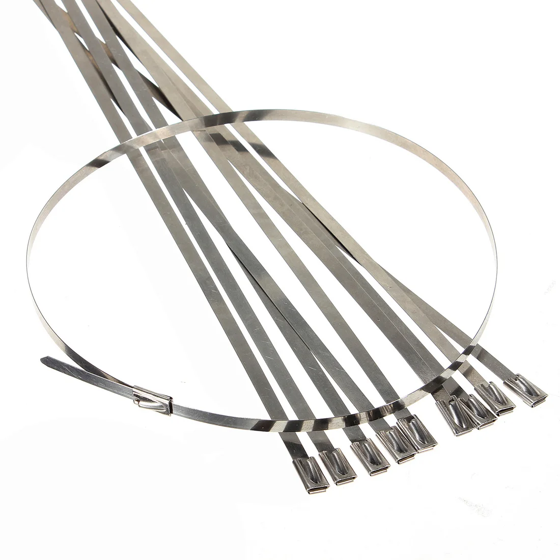 10 шт. 45 см нержавеющая сталь запирающие кабельные стяжки для выхлопной трубы изоляционная лента