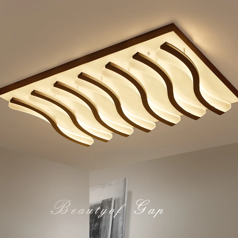 

LED living room ceiling lamps simple postmodern rectangular ceiling lights creative bedroom fixtures restaurant ceiling lighting