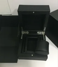 Top Quanlity Leather Brand Watch Box Black Square Watch Gift With Pillow Fashion Watch Storage Boxes