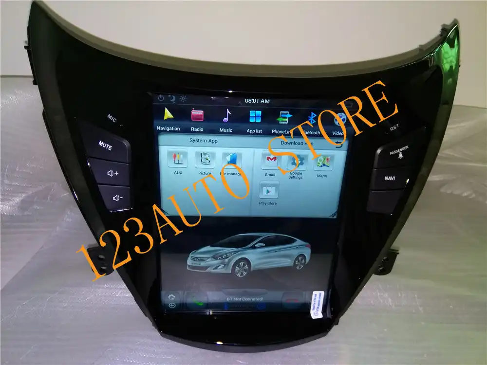 10 4 '' Vertical screen Tesla Style Android 7 1 Car DVD GPS Player radio navigation for hyundai elantra 2011 2012 2013