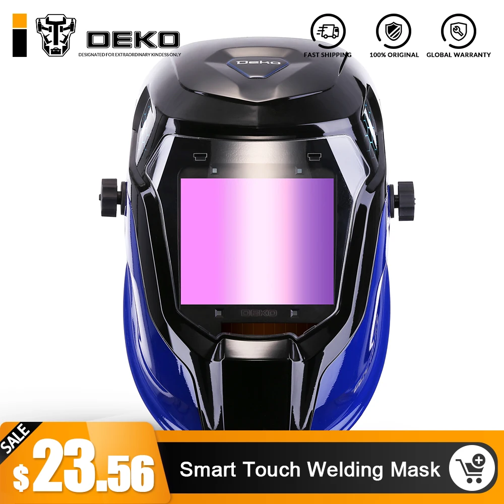 DEKO Solar Power Auto Darkening Welding Helmet w/ Wide Shade Range 9 13