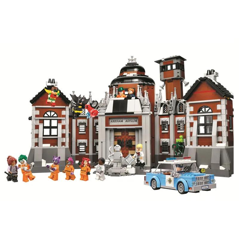 

Batman Movies DC Comics Arkham Asylum 10741 Bela Compatible Legoe Super Heroes Building Blocks Bricks Toys Marvel City Gifts