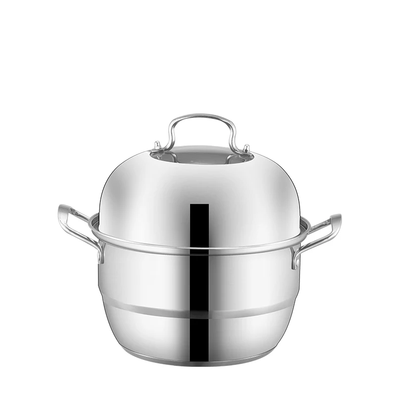 Stainless steel steamer thickened double bottom small steamer 2 layers