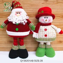 1PCS Big Snowman Santa Claus with Telescopic Rod Manul Cloth red hat winter christmas gift decor kids children favorite 70*28cm