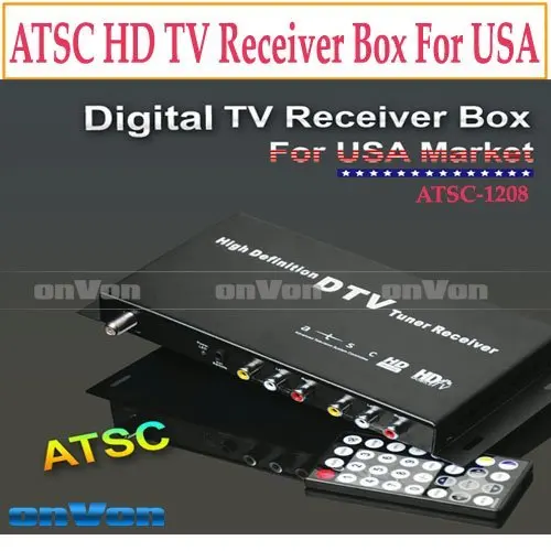Car Mobile ATSC DTV HD TV Digital TV Receiver Box Tuner for USAin