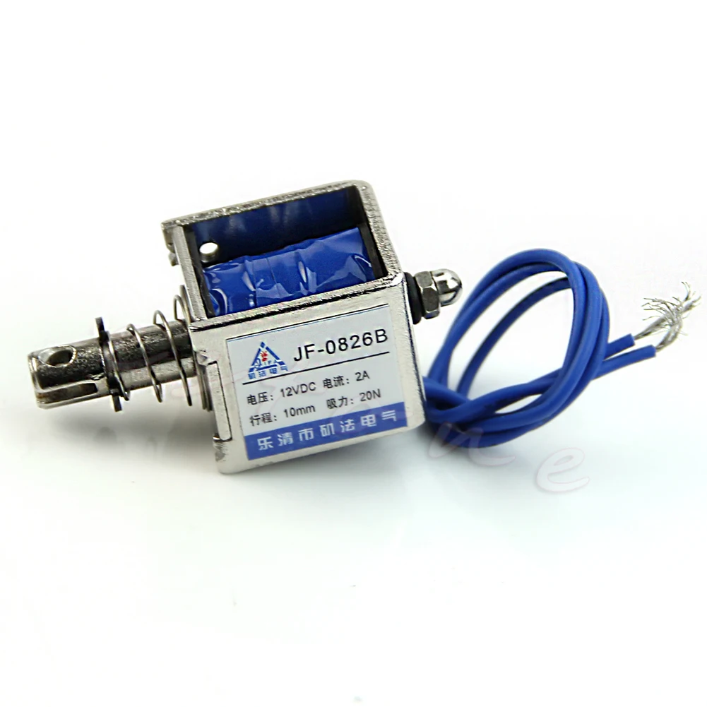 

Hot DC12V/2A Push Pull Type Open Frame Solenoid Electromagnet Reset 10mm 20N