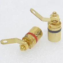 Пара разъем банана Медь банан розетки локатор Динамик терминал высокого качества