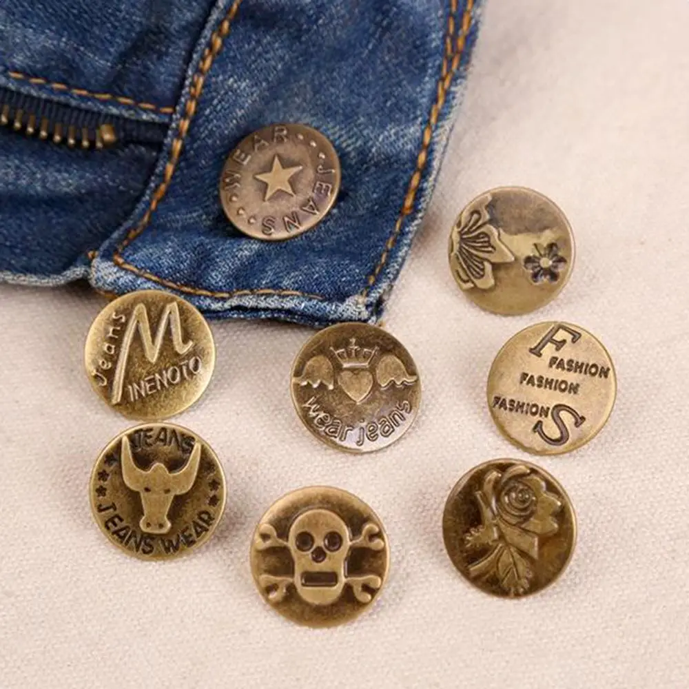 

10Pcs/Pack 20MM Metal Button Jean Buttons For Jeans Mixed Button Clothing Accessories Mixed Button Free Shipping