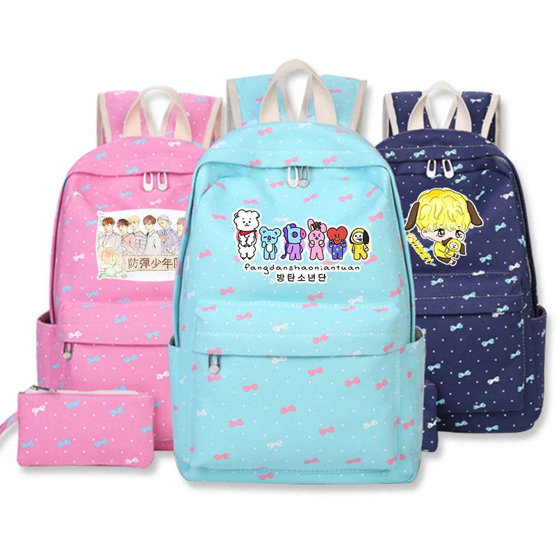 

Bangtan Boys BTS Rap Monste Canvas bag Rucksacks backpack Girls women Student School travel bags for School Teenage Girls