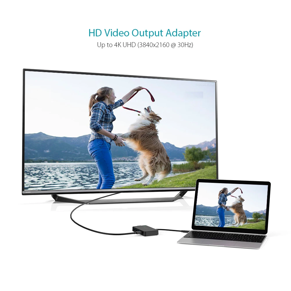 Dodocool 6-en-1 multifunción usb-c con tipo-c 4 K video HD RJ-45 gigabit ethernet adaptador de hub usb 3,0 para MacBook usb c - 5