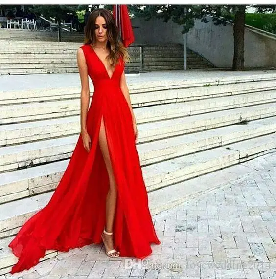 red long prom dresses cheap