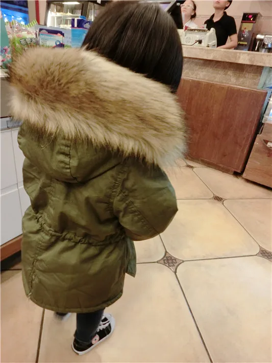 New Boys And Girls Winter Jacket Thickness Army green Parka Coat Doudoune Enfant Boys Jacket 6WBT008