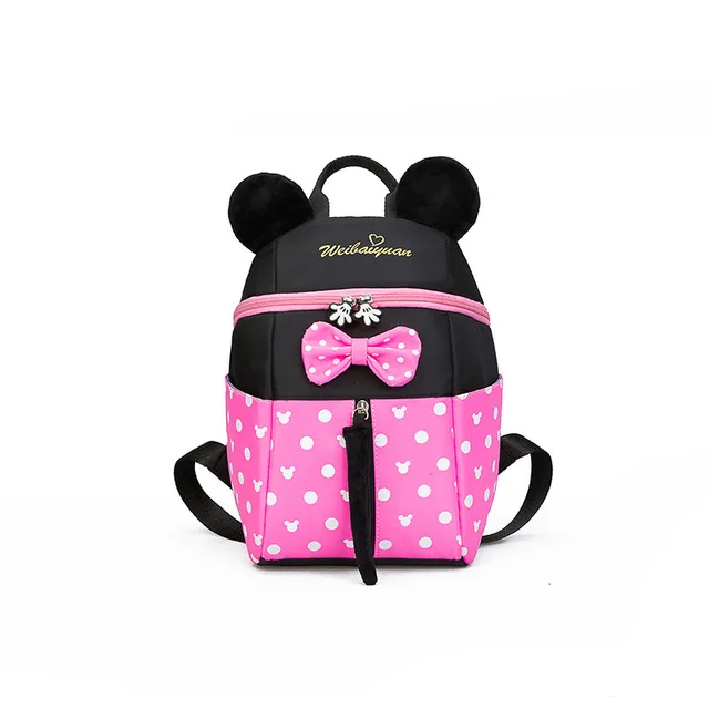 Рюкзак для девочек и мальчиков в форме Микки Мауса и Минни Маус, Детская сумка, школьная сумка с героями мультфильмов для детей, милый детский сад, сумка для книг, подарок - Цвет: 1