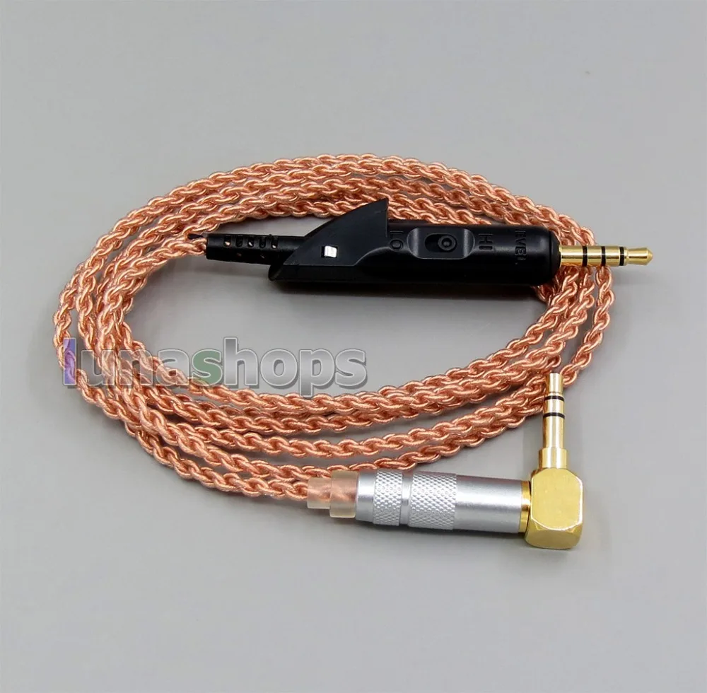 LN006200 3 5mm OCC Copper Weave Cloth Headphone Earphone Cable For QC2 QC15 QC35 Headset