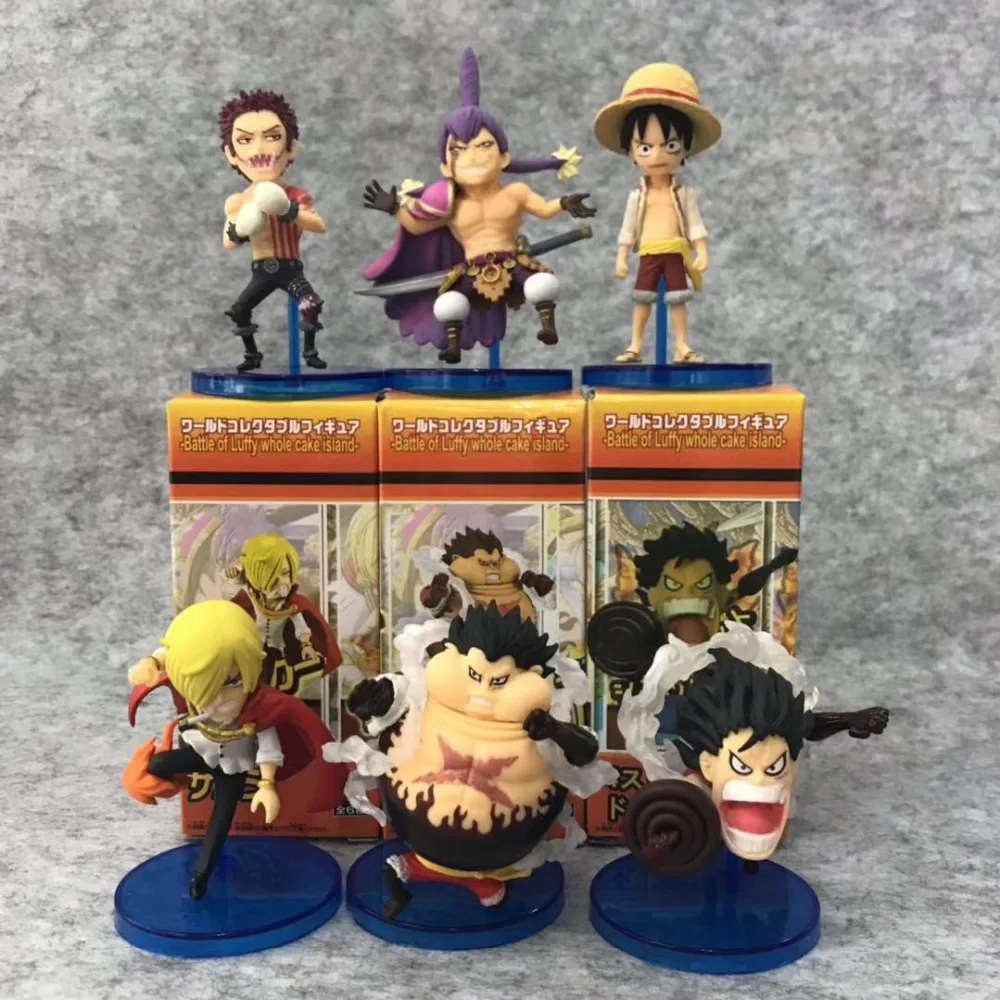 

Anime Figure One Piece Cake Island Vol.4 Luffy Sanji Charlotte Katakuri WCF PVC Figures Collection Model Toys Doll Juguetes 6pcs