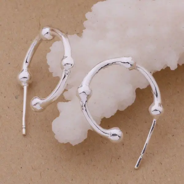 

AE220 Hot 925 sterling silver earrings , 925 silver fashion jewelry , Bending of bamboo /cctakuaa amzajega