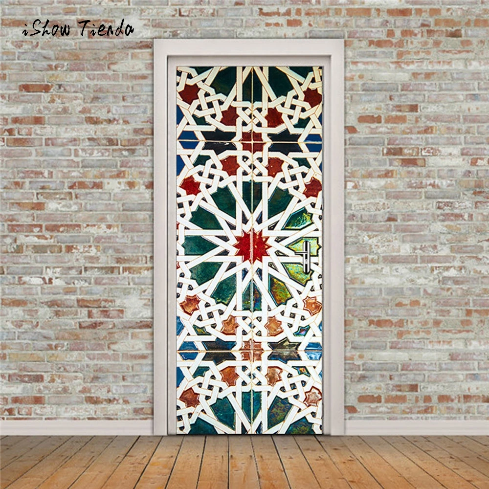3D Wall Sticker Decal Art Decor Vinyl Kaleidoscope Glass Door Stickers Removable Mural Poster