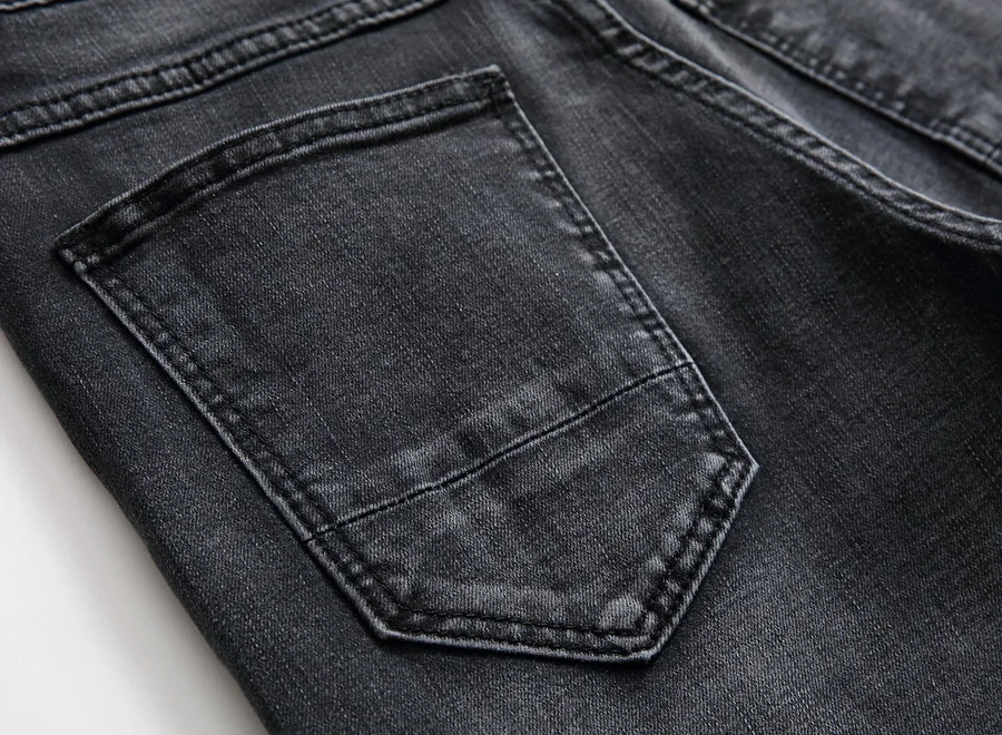Летние повседневные шорты Для мужчин короткие брюки Мода Проблемные прямые тонкие джинсовые шорты мужские черные рваные джинсы шорты по