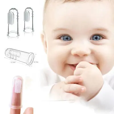 Kids Baby Boys Girl Deciduous Tooth Brush with Box Toddler Infant Soft Silicone Finger Training Toothbrush Teeth Rubber Massager