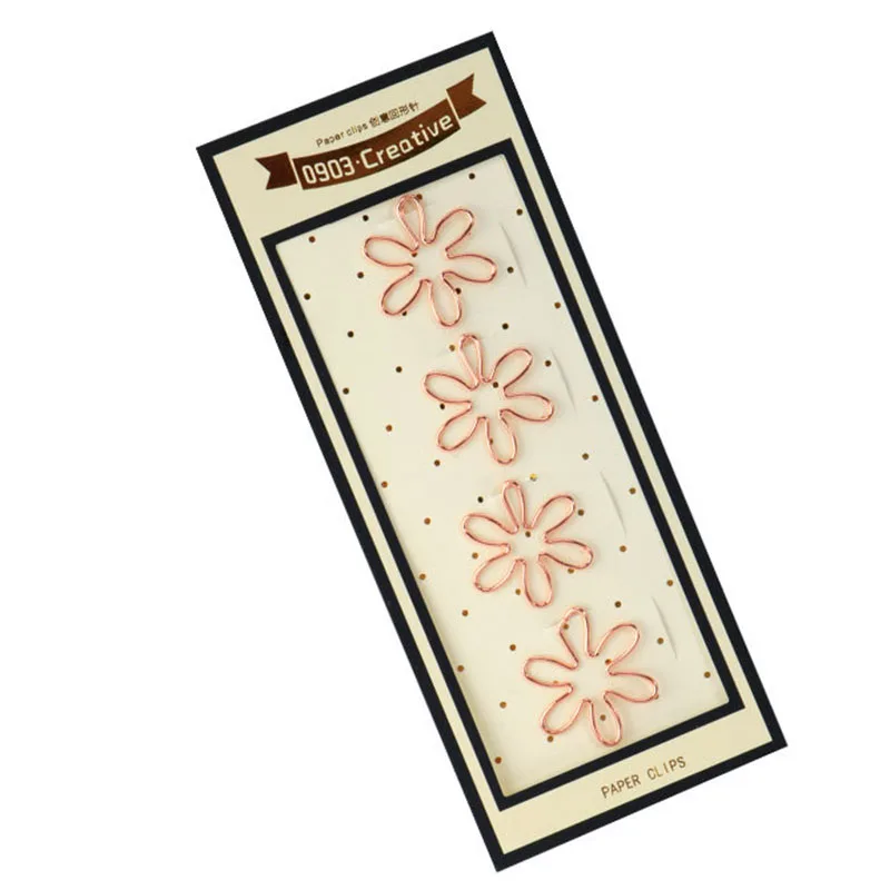 4 шт./упак. розовая Золотая бумага зажимы металлический книжный маркер для книги Волшебная форма конверта бумажный зажим средство для