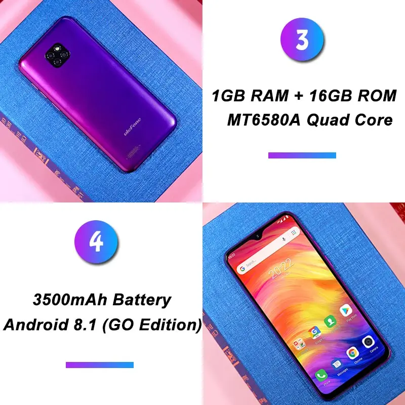 Ulefone Note 7 смартфон с 6 1 дюймовым дисплеем четырёхъядерным процессором MT6580A ОЗУ ГБ