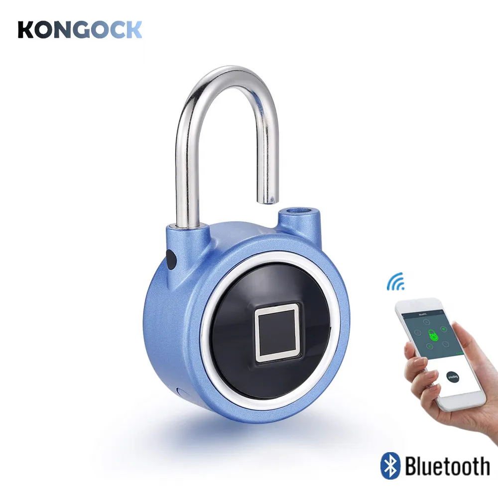 

Bluetooth APP Biometric Fingerprint Padlock, Security Waterproof Keyless lock for House Door Fence Backpack Suitcase Office Bike