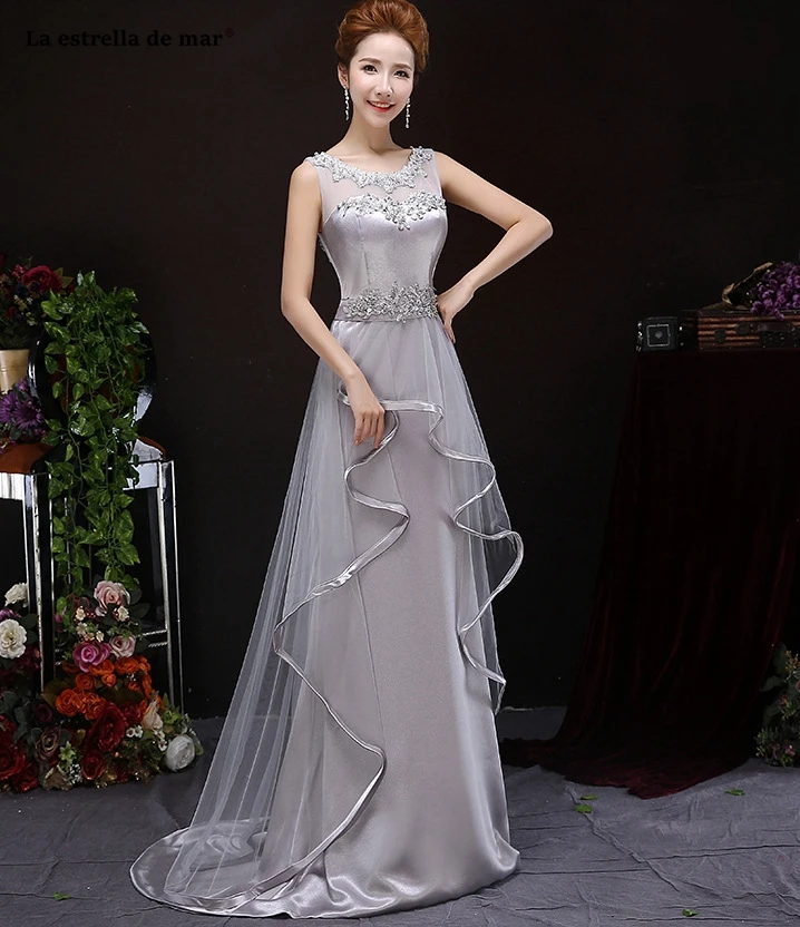 Vestido de formatura longo 2021 Новое кружевное платье из сатина и с украшением в виде