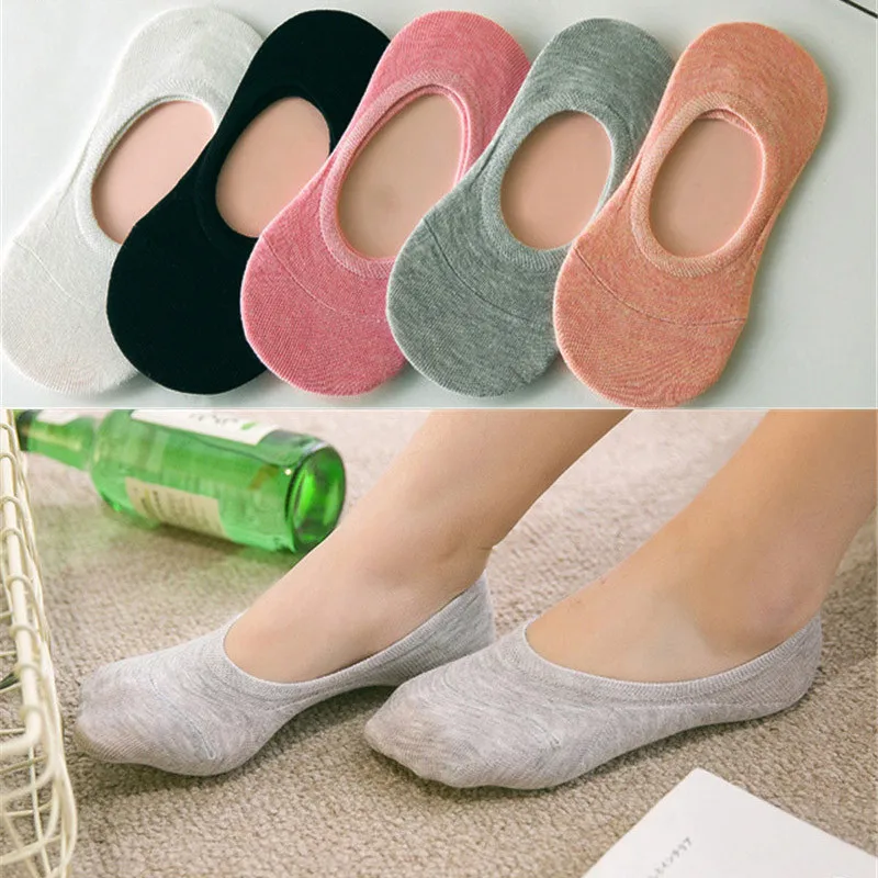 

1 Pair Candy Color Invisible Non-slip Cotton Socks Fashion Casual Sweat Summer Socks Low Ankle Soft Female Breathable Sock