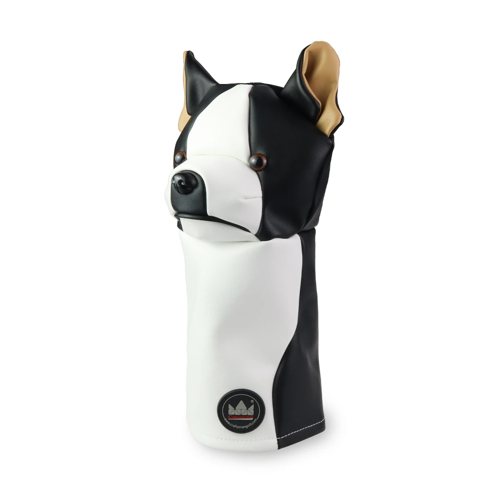 Golf Driver Headcover Golf 460cc Leather Animal Cover Bulldog Golf Club