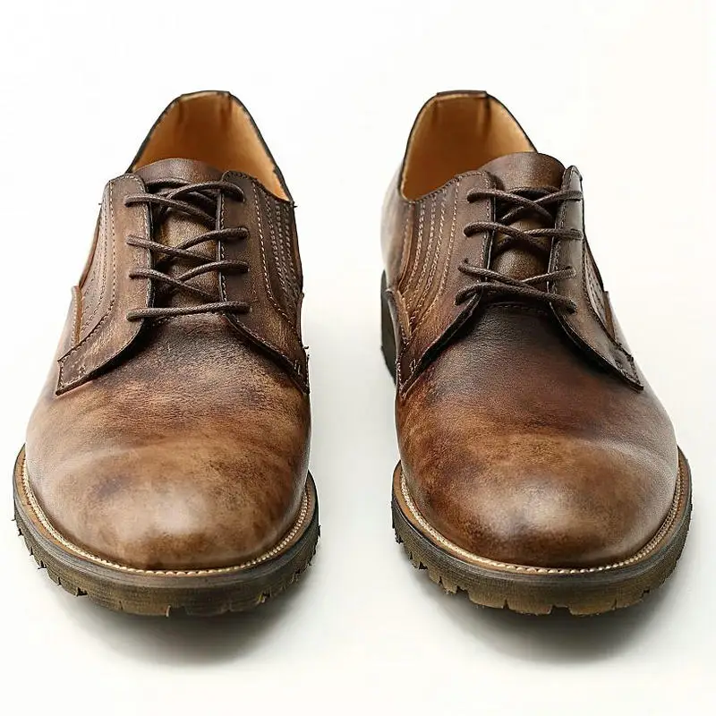 KRUSDAN/Брендовая обувь в стиле ретро, ручная работа, Всесезонная обувь из кожи с натуральным лицевым покрытием, итальянский бренд, оксфорды, Мужская Уличная кожаная обувь