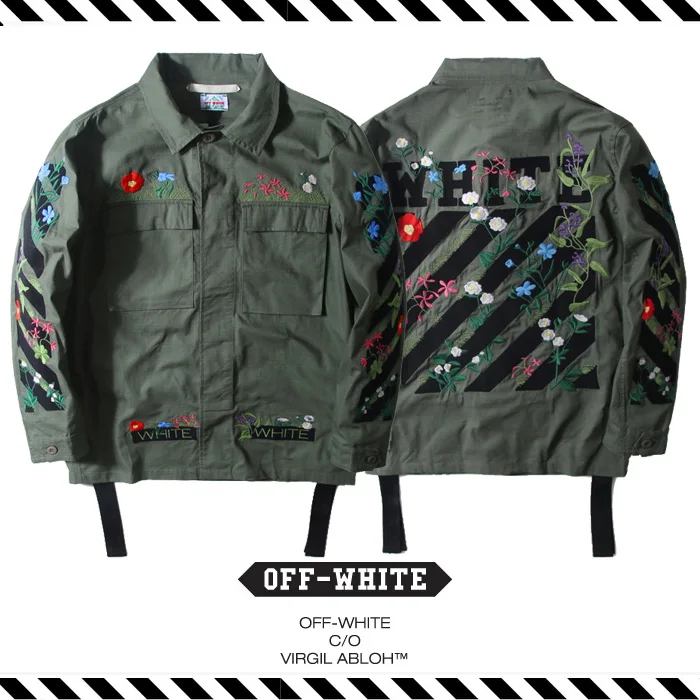 off white flower jacket
