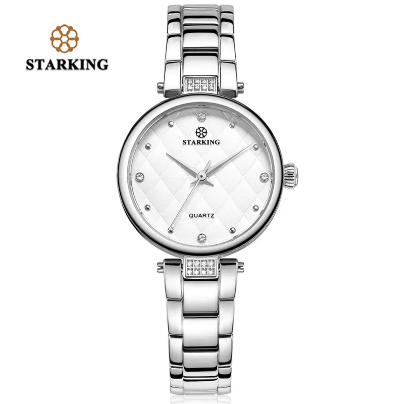 

STARKING Fashion Women Dress Watches Luxury Women's Casual Ladies Rhinestone Stainless Steel Analog Quartz Watch Wristwatches