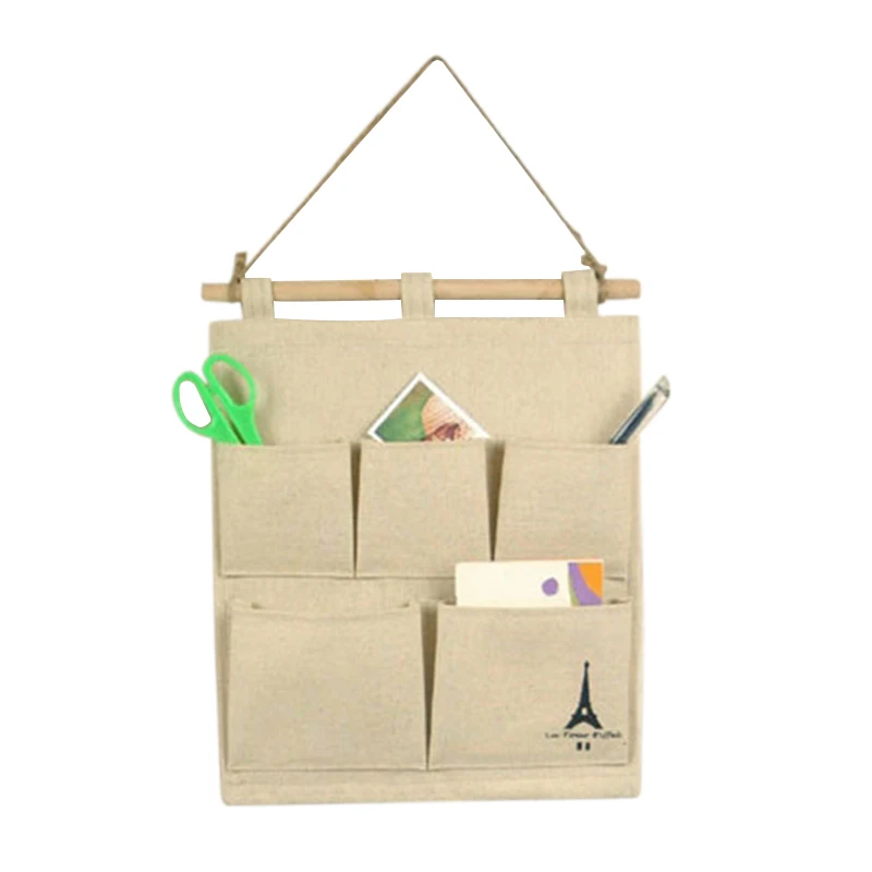 

Useful Multi-function 5 Pockets Fluid Systems Bags Closet Door Wall Hanging Home Storage Bags