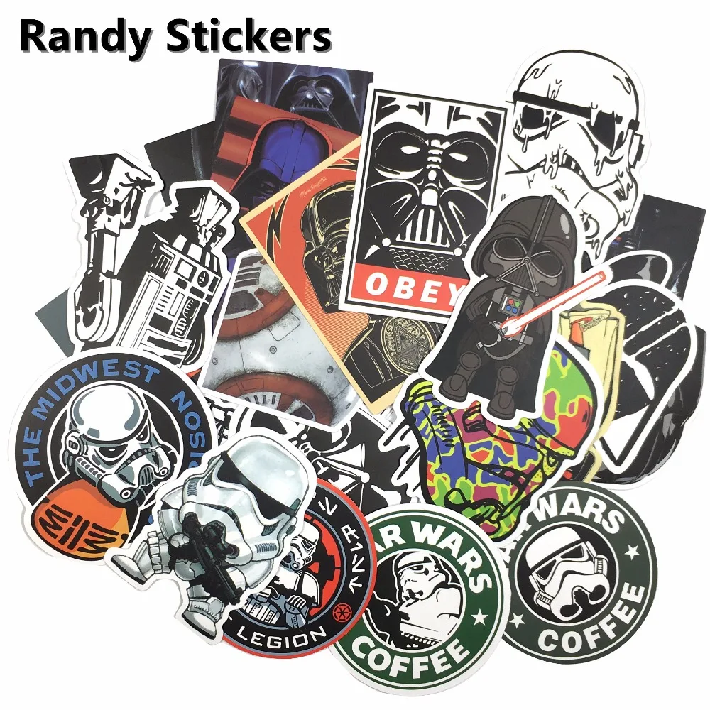 Star Wars 25 kinds waterpoof fuel cap creative sticker for Skateboard Laptop Luggage Fridge Phone Styling home car Sticker