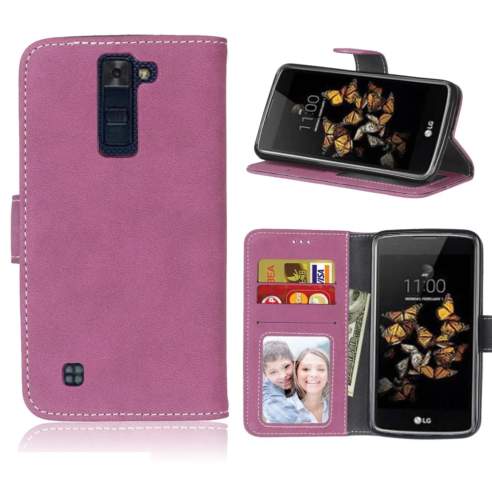 Matte Leather Case For LG V10 G4 Pro K3 LS450 K7 LS675 K8 K10 Flip