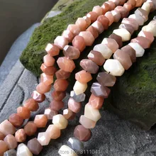 Розовый Лунный Камень барокко граненый 13*18 мм 1" для DIY ювелирных изделий Свободные Шарики fppj бусы природа драгоценного камня