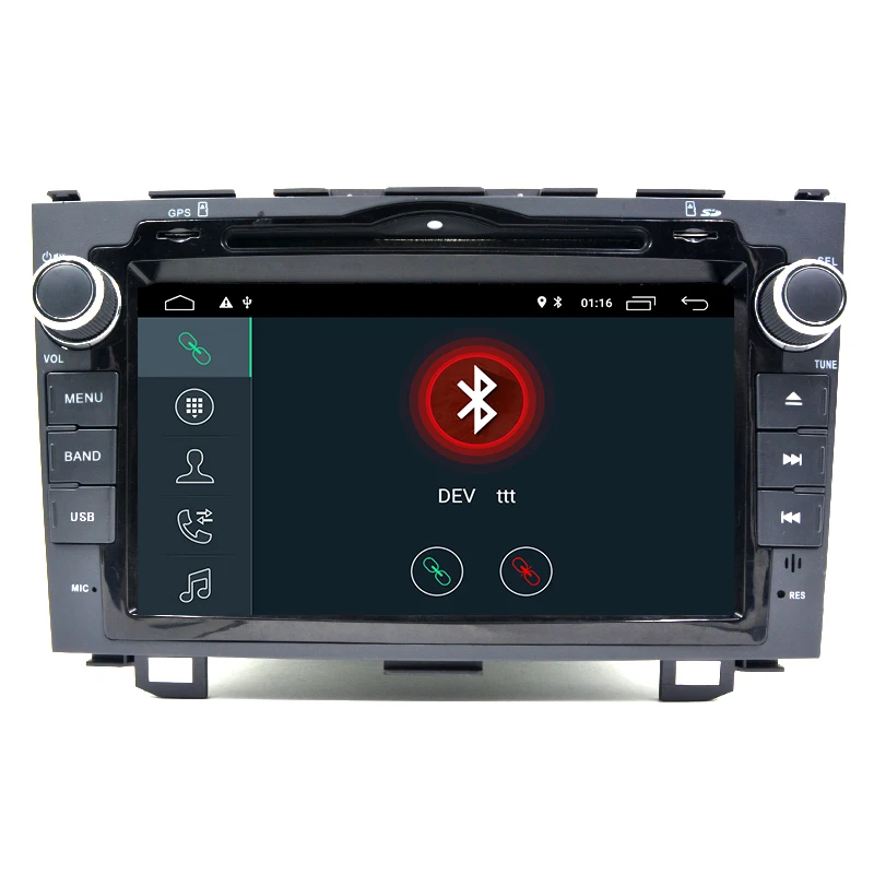 Top Android 9.0 2G RAM 16G Flash Quad Core 1.6G*4 2Din Car DVD For CRV 2006-2011 Radio Video GPS  Support DVR OBD2 WiFi Free  Map 3