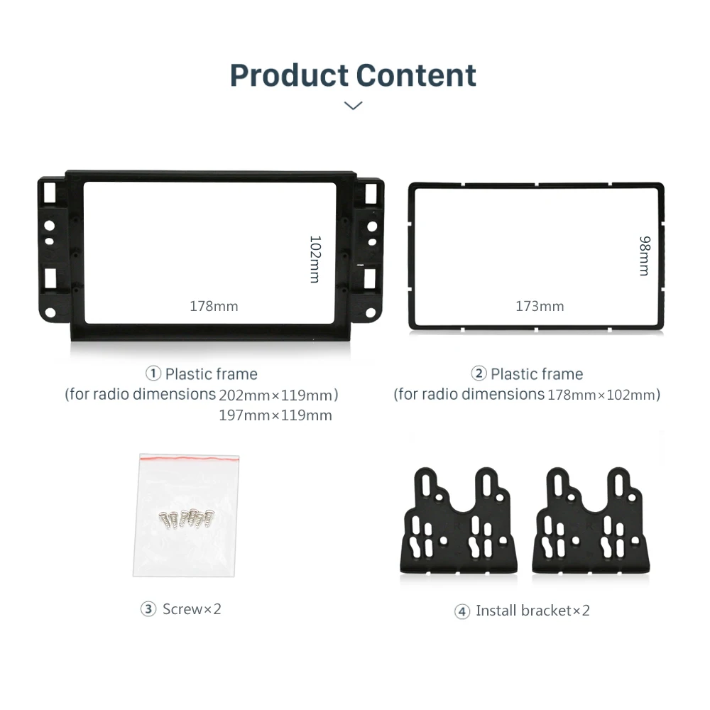 2Din автомобильный DVD рамка, аудио фитинг адаптер, тире отделка комплекты, Facia панель для Chevrolet Captiva/Lova/Gentra двойной Din радио плеер
