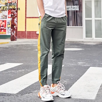 

Enjeolon Men Harem Pants Color Block Patchwork Joggers 2020 Harajuku Hip Hip Casual Male Trousers Fashion New Arrival K6631