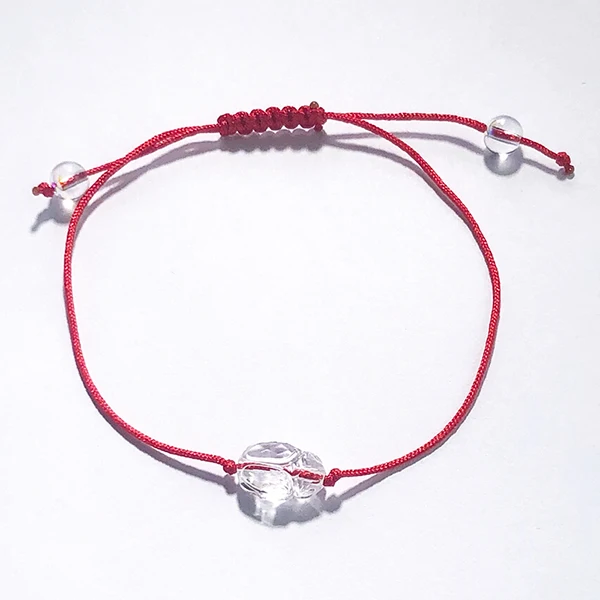 Baffin Scarab браслет из бисера кристаллами от Swarovski Lucky Red String плетение пара браслетов для мужчин женщин детей Wish ювелирные изделия - Окраска металла: Clear Crystal