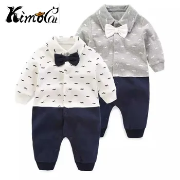 

Kimocat new baby rompers new 100% cotton boys newborn clothes long sleeve infant spring autumn clothing